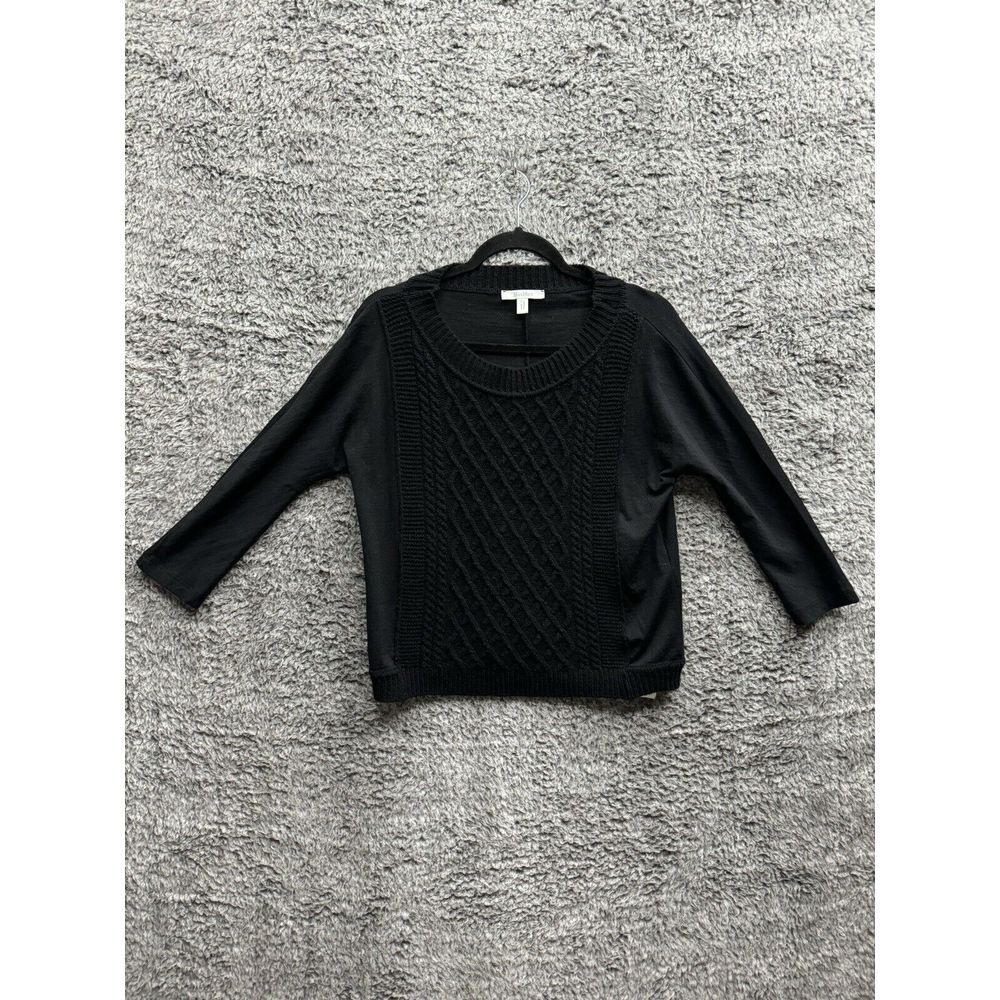MaxMara Long Sleeve Sweater Virgin Wool Cashmere Blend In Black Women's Size‎ M